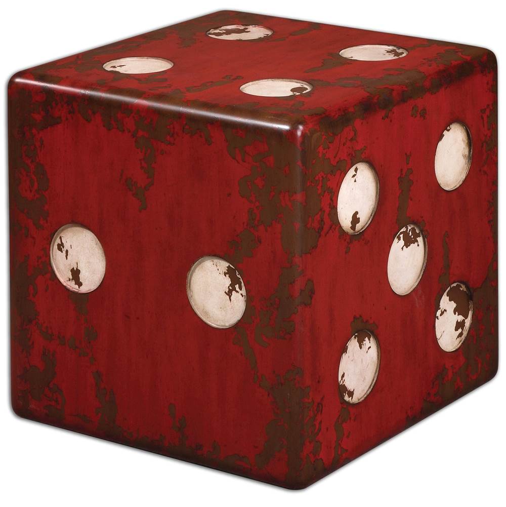 Uttermost Uttermost Dice Red Accent Table