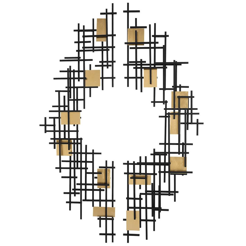 Uttermost Uttermost Reflection Metal Grid Wall Decor, S/2