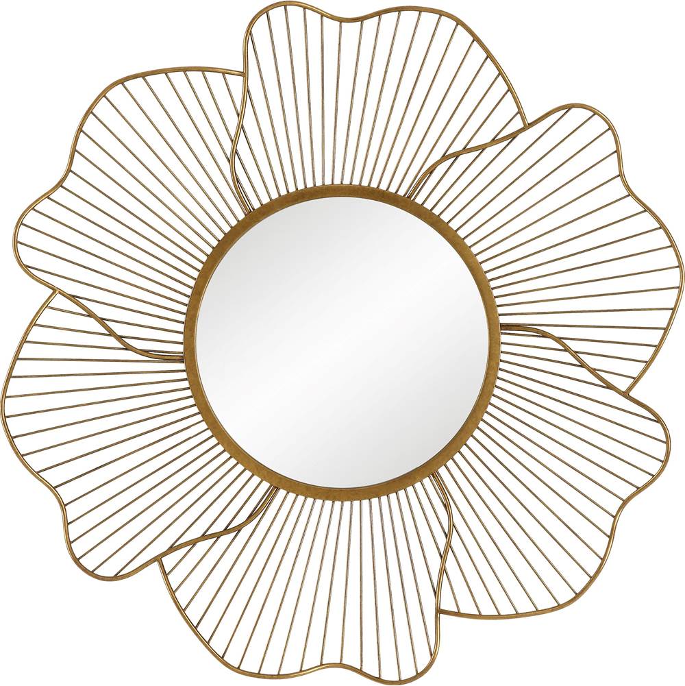 Uttermost Blossom Gold Floral Mirror