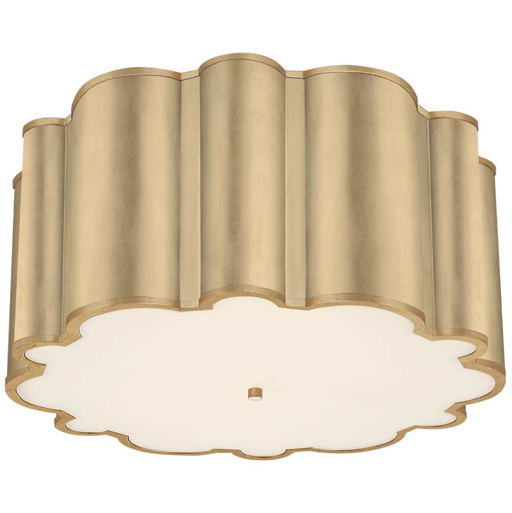 Visual Comfort Signature Collection Markos Grande Flush Mount in Gild with Frosted Acrylic