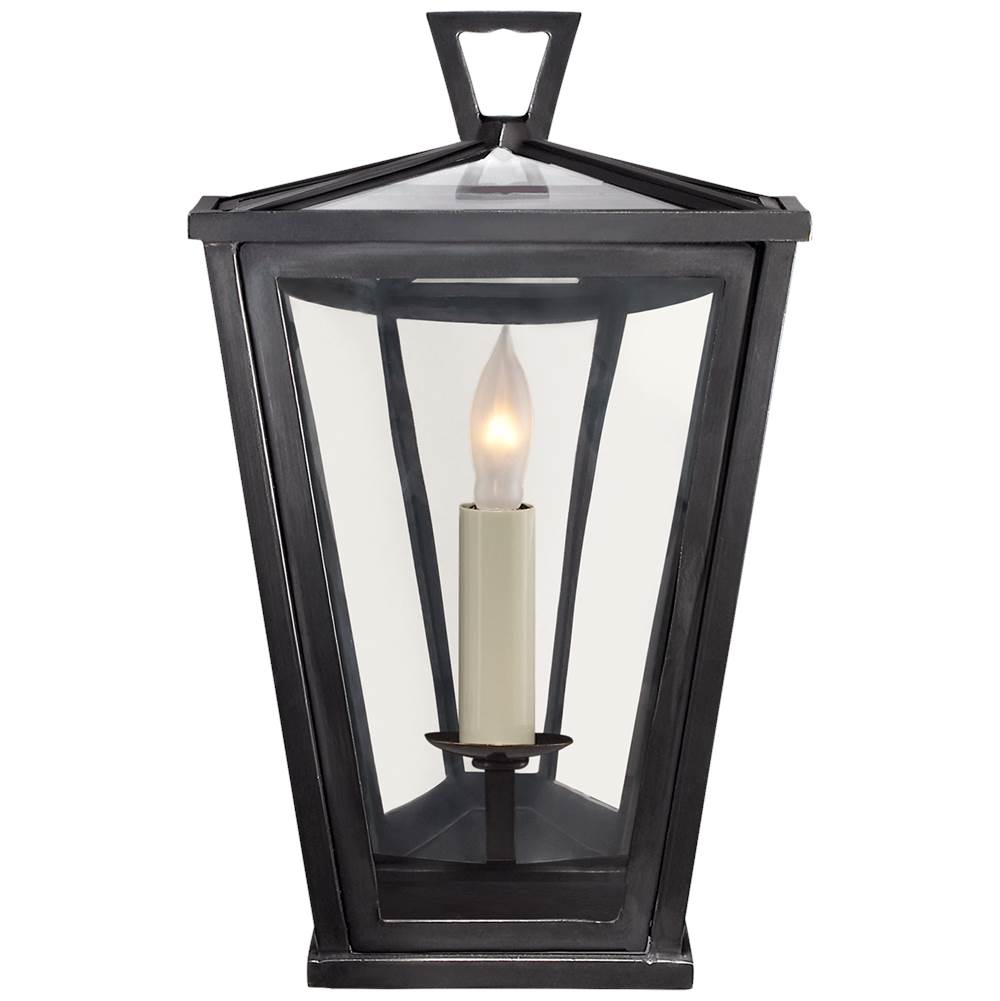 Visual Comfort Signature Collection Darlana Mini 3/4 Wall Lantern in Bronze with Clear Glass