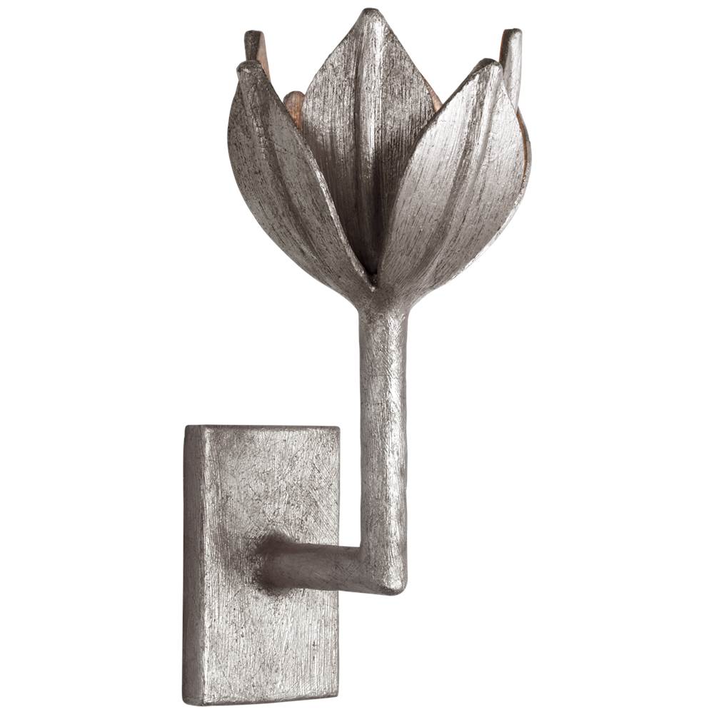 Visual Comfort Signature Collection Alberto Small Sconce in Burnished Silver Leaf