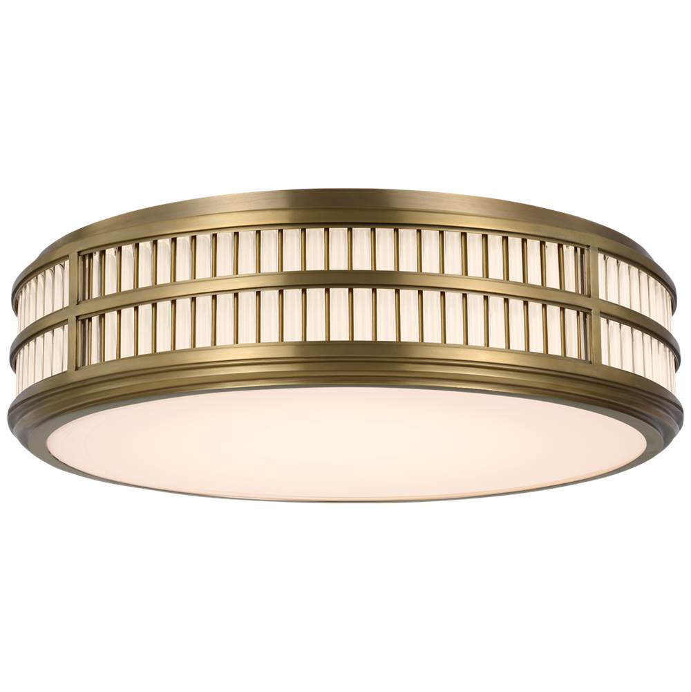 Visual Comfort Signature Collection Perren 24'' Flush Mount in Natural Brass and Glass Rods
