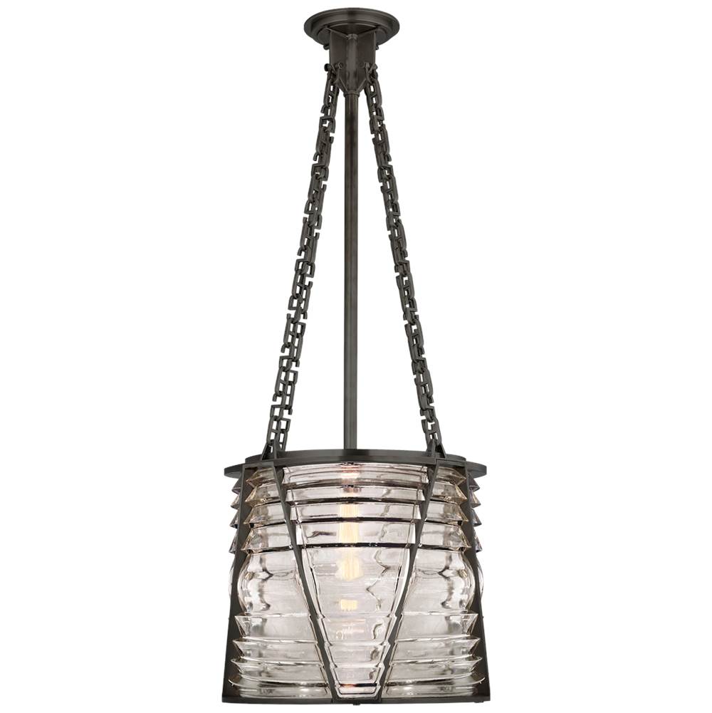 Visual Comfort Signature Collection Chatham Large Lantern in Bronze with Clear Glass