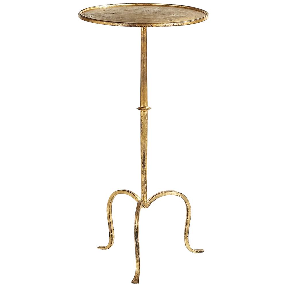 Visual Comfort Signature Collection Hand-Forged Martini Table in Gilded Iron