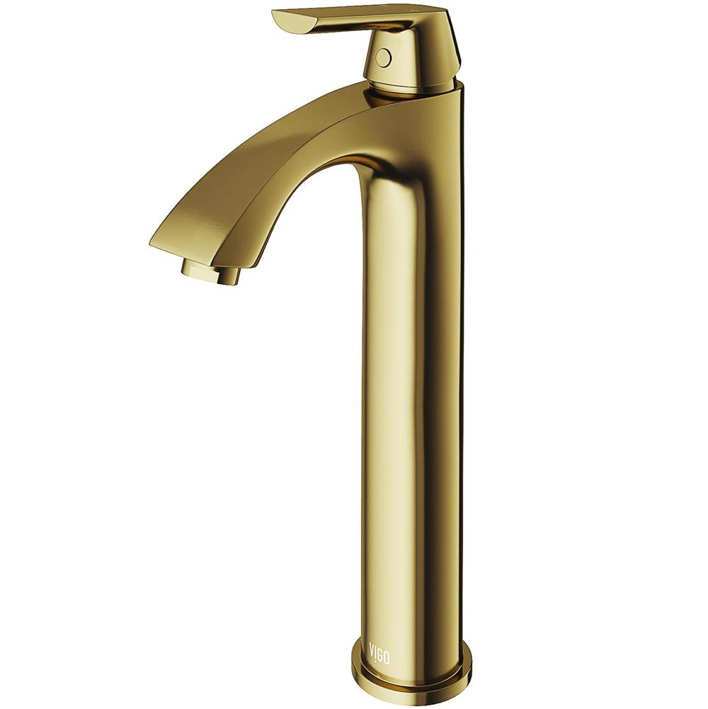 Vigo Linus Vessel Bathroom Faucet In Matte Brushed Gold