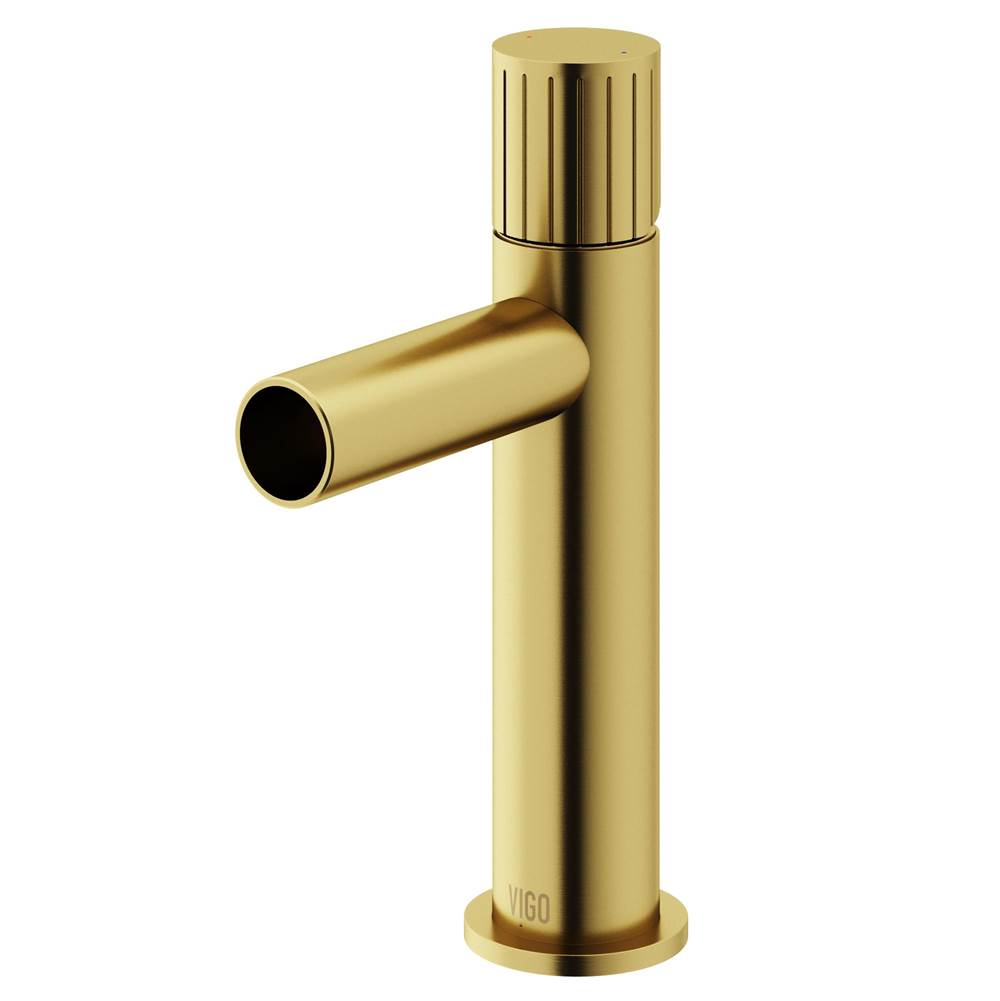 Vigo Ashford Single Handle Single-Hole Bathroom Faucet in Matte Brushed Gold
