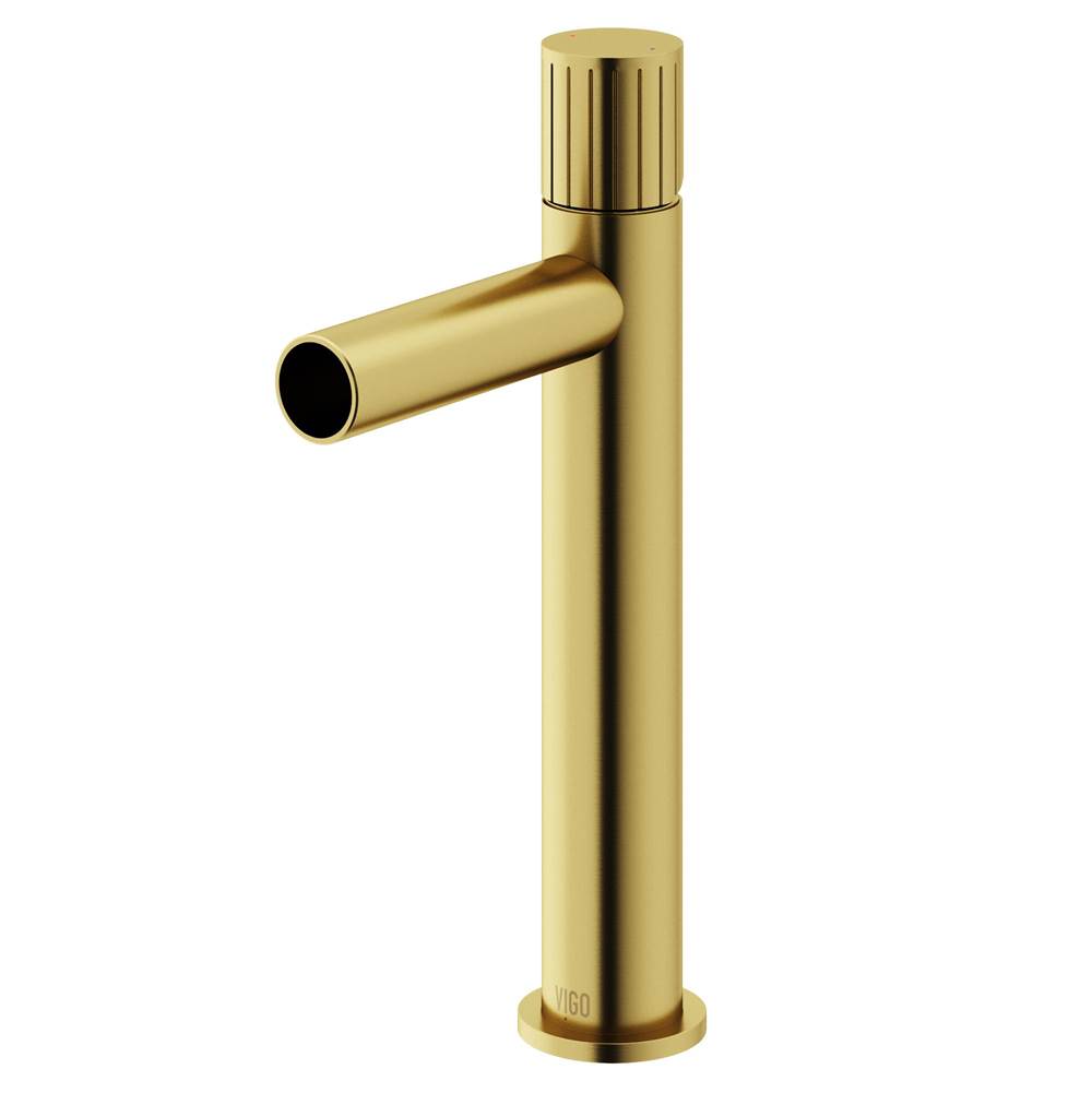 Vigo Ashford Single Handle Single-Hole Bathroom Vessel Faucet in Matte Brushed Gold