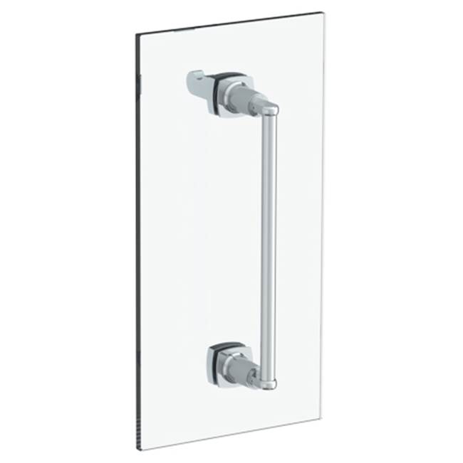 Watermark H-Line 6'' shower door pull with knob/ glass mount towel bar with hook