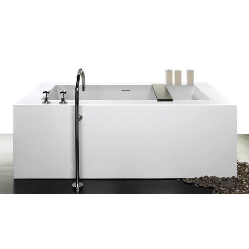 WETSTYLE Cube Bath 72 X 40 X 24 - Fs - Built In Nt O/F & Bn Drain - White Matte