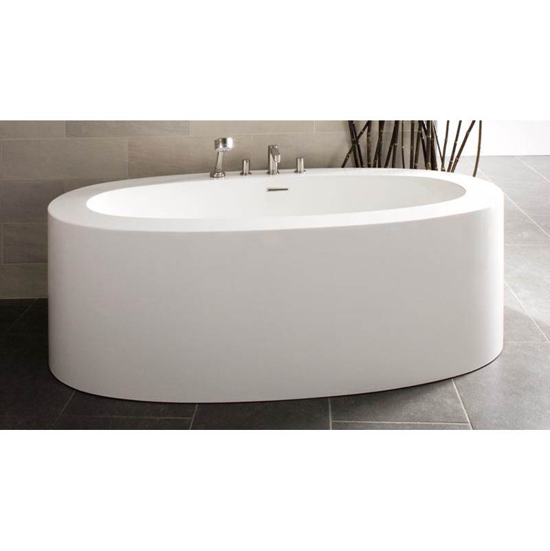 WETSTYLE Ove Bath 72 X 36 X 24 - Fs - Built In Mb O/F & Drain - White True High Gloss