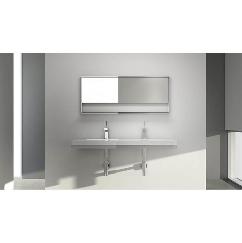 WETSTYLE Decorative Trim And Bracket System For 36 Inch Lavatory - Stainless Steel Brushed Finish