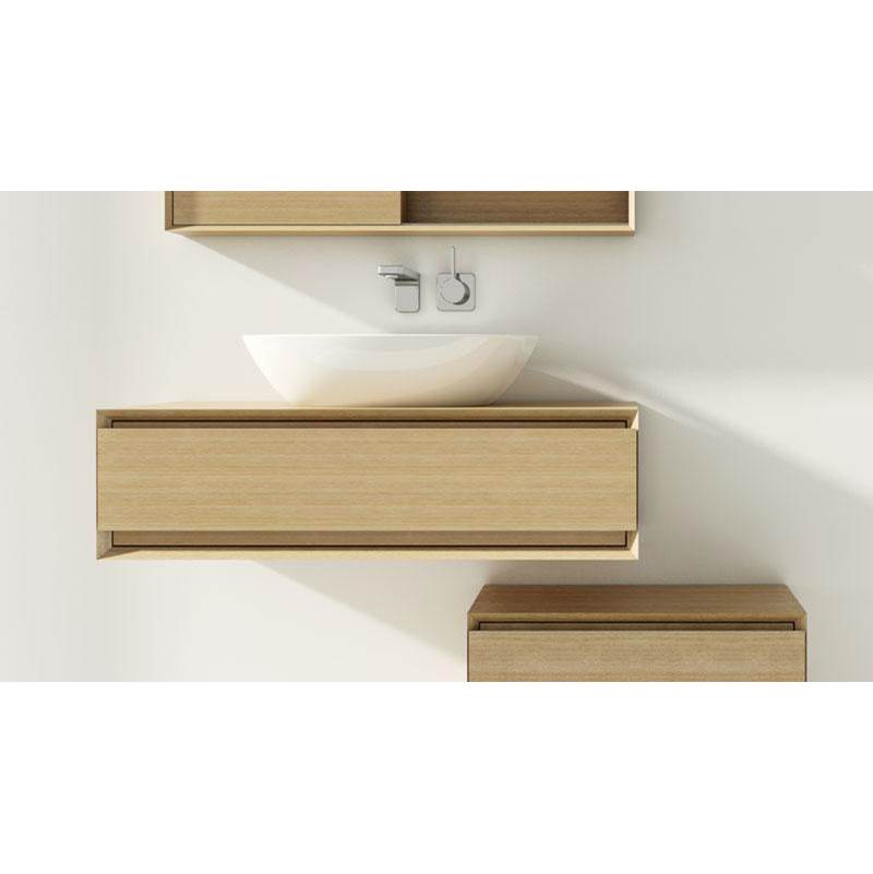 WETSTYLE Furniture ''M Metro'' - Vanity Wall-Mount 42 X 10 - 18 Depth - Lacquer White Mat