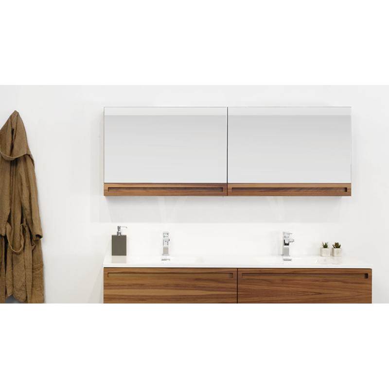 WETSTYLE Furniture Element Rafine - Lift-Up Mirrored Cabinet 72 X 21 3/4 X 6 - Oak White